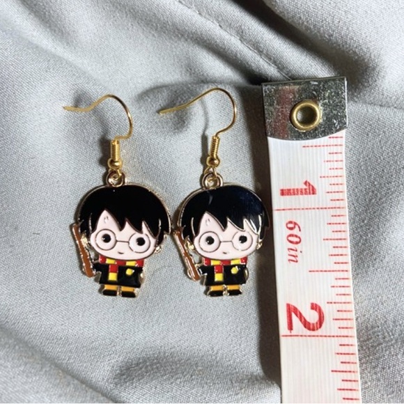 Earrings Harry Potter Gift Funko Style Kawaii Hogwarts Gryffindor Wizard Witch - Picture 3 of 3